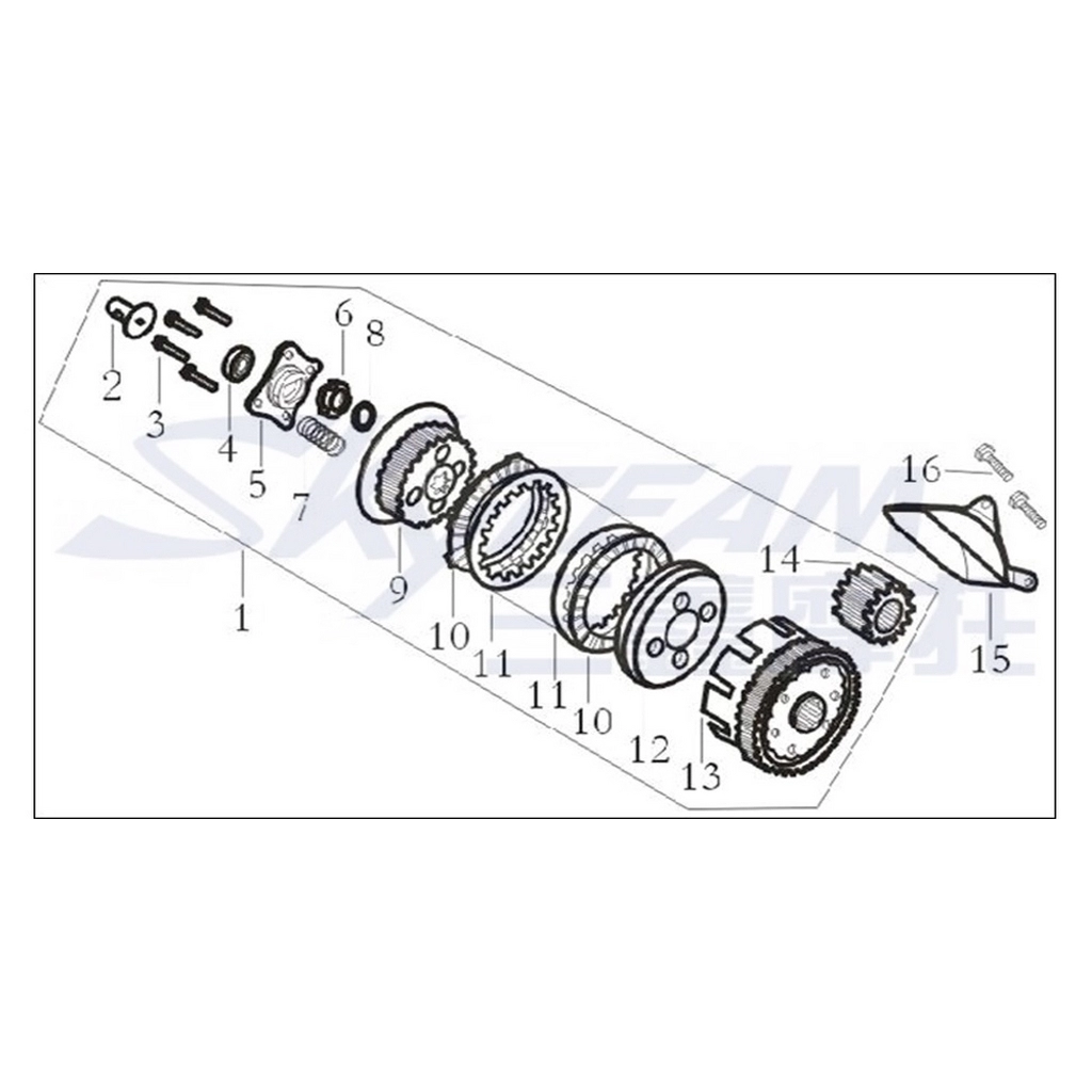 SKYTEAM BUBBLY DEBRIYAJ BALATASI #ST125BB E0610